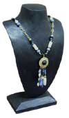 Standup Wood Jewelry Bust - Black