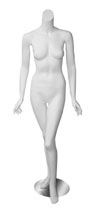 Value Priced Headless Female Mannequin Hands by Sides Left Leg Forward