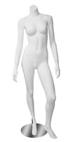 Value Priced Headless Female Mannequin Hands by Sides Left Toe to Side