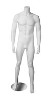 Value Priced Headless Male Mannequin Hands by Sides Left Leg Forward
