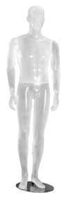 Male Mannequin Translucent Series Arms by Sides