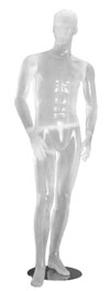 Male Mannequin Translucent Series Right Foot Forward