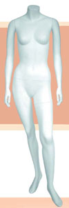 Value Priced Headless Female Mannequin Hands by Sides Left Foot Forward