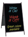 Write-On Wash-Off A-Frame Sign - Black