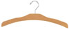 17" Natural Wood Top Hanger - Chrome Hook