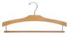17" Natural Wood Suit Hanger - Chrome Hook