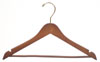 15" Walnut Suit Hanger - Brass Hook