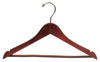 15" Walnut Suit Hanger - Chrome Hook