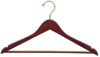 17" Walnut Suit Hanger - Brass Hook