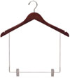 17" Walnut Coordinate Hanger - Chrome Hook