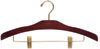 17" Walnut Combination Hanger with Clips - Brass Hook