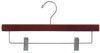 14" Walnut Pant/Skirt Hanger - Chrome Hook