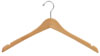 17" Natural Wood Top Hanger - Chrome Hook