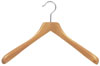 17" Natural Wood Coat Hanger - Chrome Hook
