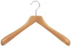 18" Natural Wood Coat Hanger - Chrome Hook