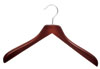 17" Walnut Coat Hanger - Chrome Hook