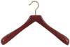 18" Walnut Coat Hanger - Brass Hook