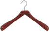 18" Walnut Coat Hanger - Chrome Hook
