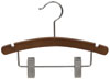 12" Children's Combination - Walnut Hanger - Chrome Hook