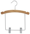 12" Children's Coordinate - Natural Wood Hanger - Chrome Hook