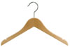 14" Children's Top - Natural Wood Hanger - Chrome