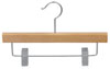 11" Children's Pant/Skirt - Natural Wood Hanger - Chrome Hook
