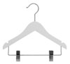 11" Children's Combination - White Wood Hanger - Chrome Hook