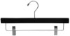 14" Black Pant/Skirt Hanger - Chrome Hook