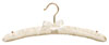 16" Ivory Satin Top Hanger - Chrome Hook