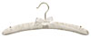 16" Ivory Satin Top Hanger - Brass Hook