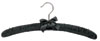 16" Black Satin Top Hanger - Chrome Hook