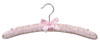 16" Pink Satin Top Hanger - Chrome Hook