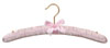 16" Pink Satin Top Hanger - Brass Hook