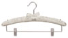 16" Ivory Satin Combination Hanger - Chrome Hook