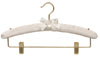 16" Ivory Satin Combination Hanger - Brass Hook