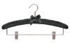 16" Black Satin Combination Hanger - Chrome Hook