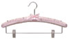 16" Pink Satin Combination Hanger - Chrome Hook