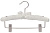 12" Ivory Satin Combination Hanger - Chrome Hook