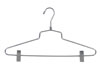12" Polished Chrome Combination Hanger with Clips