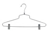 16" Polished Chrome Combination Hanger with Clips