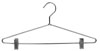 17" Polished Chrome Combination Hanger with Clips