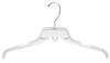 17" Clear Plastic Top Hanger - Chrome Hook