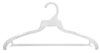 16" White Plastic Giveaway Suit Hanger