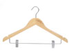 17" Flat Combination Bamboo Hanger - Light Finish