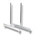 2' Rectangular Leg with Levelers Chrome