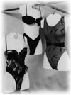 Swimsuit and Intimate Apparel Display with Hanger - Clear