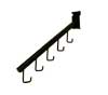 Square Tube 5 J Hook Waterfall Black