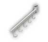 Square Tube 5 J Hook Waterfall White