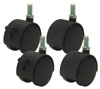 Twin Wheel Caster 3/8" Thread