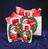 Santa & Reindeer Handle Gift Bags - 5" x 3" x 7"